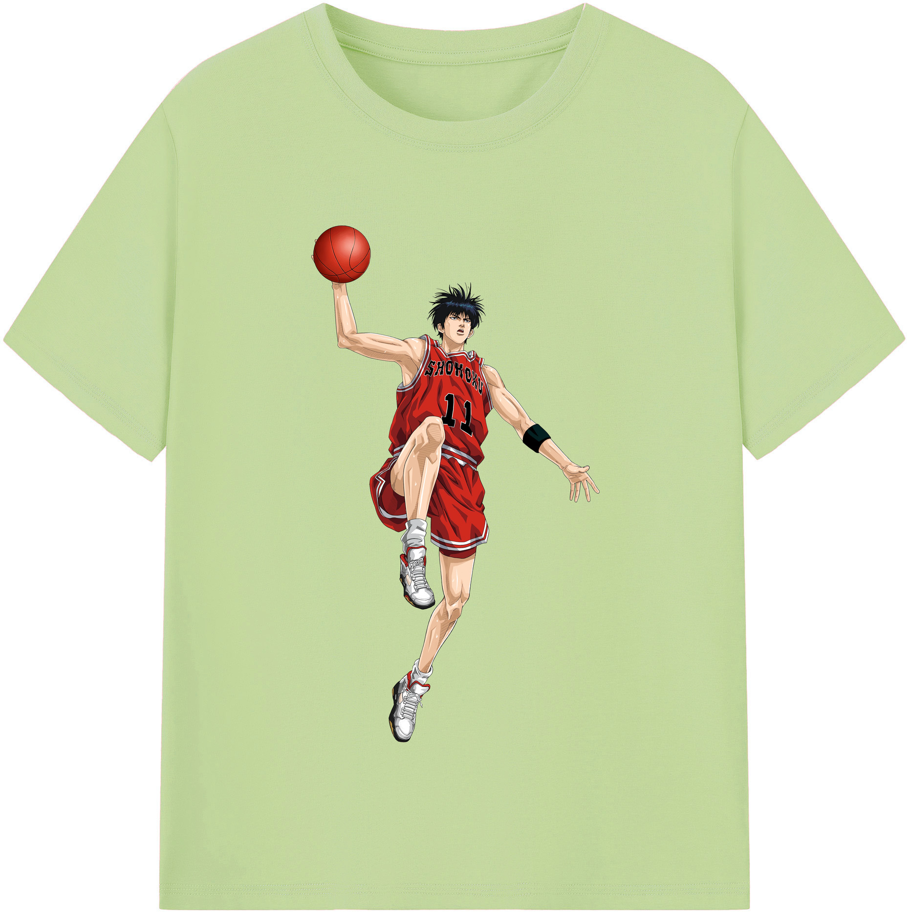 SLAM DUNK／スラムダンク 綿100％半袖Tシャツ（フロントプリント）
